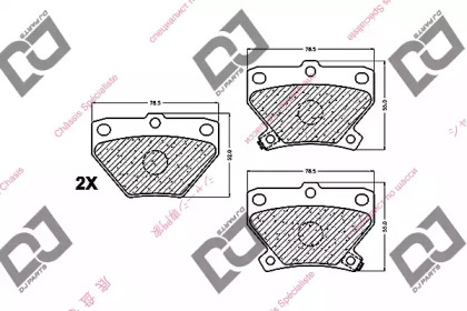 Комплект тормозных колодок DJ PARTS BP1234